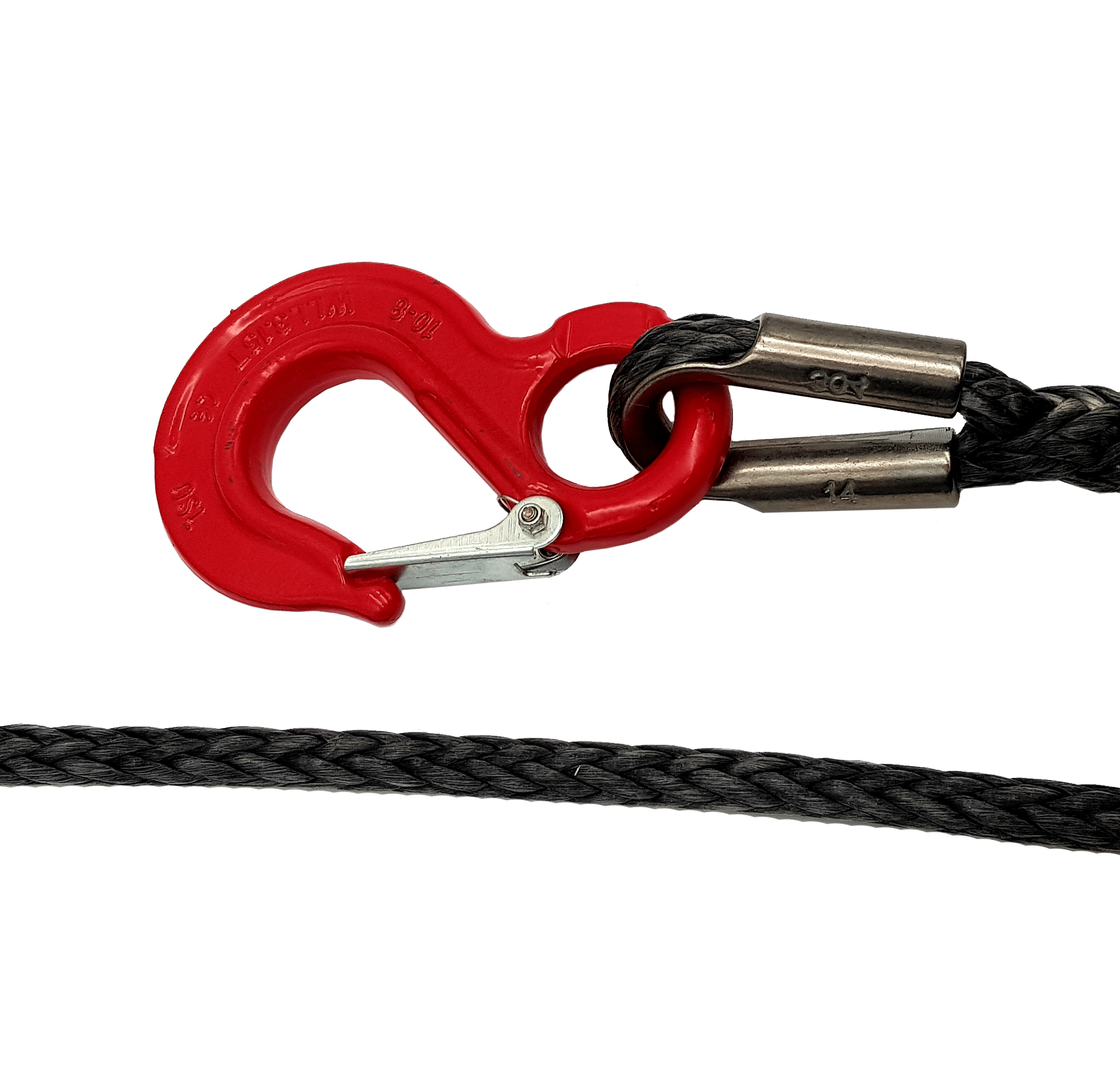 12mm x 67m RED Winches synthetic winch line with hook