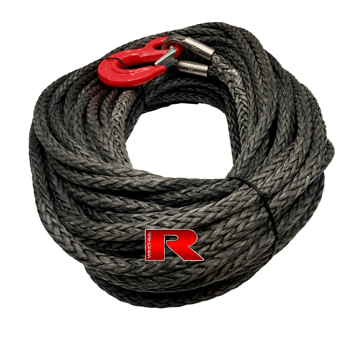 1/4′′ Synthetic Winch Rope – 9,000 lbs. Breaking Strength – Replacement Winch Rope for ATV & UTV and Winches Up to 5,000 lbs. (Winch Rope Color: Red